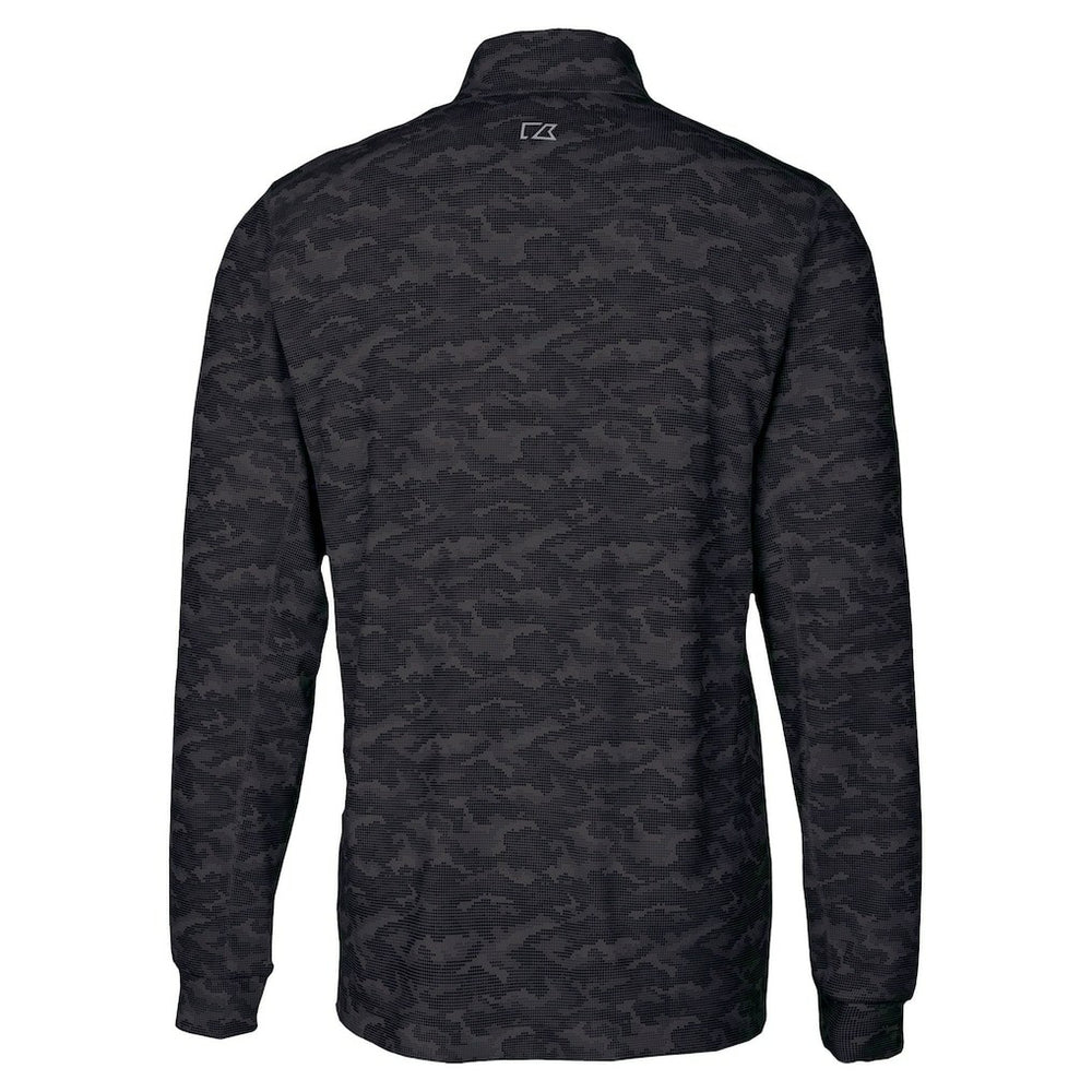 Buffalo Bills Cutter & Buck Traverse Camo Print Stretch Quarter-Zip Top Black