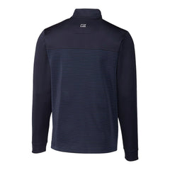 New York Giants Cutter & Buck Traverse Stripe Stretch DryTec Quarter-Zip Top Navy