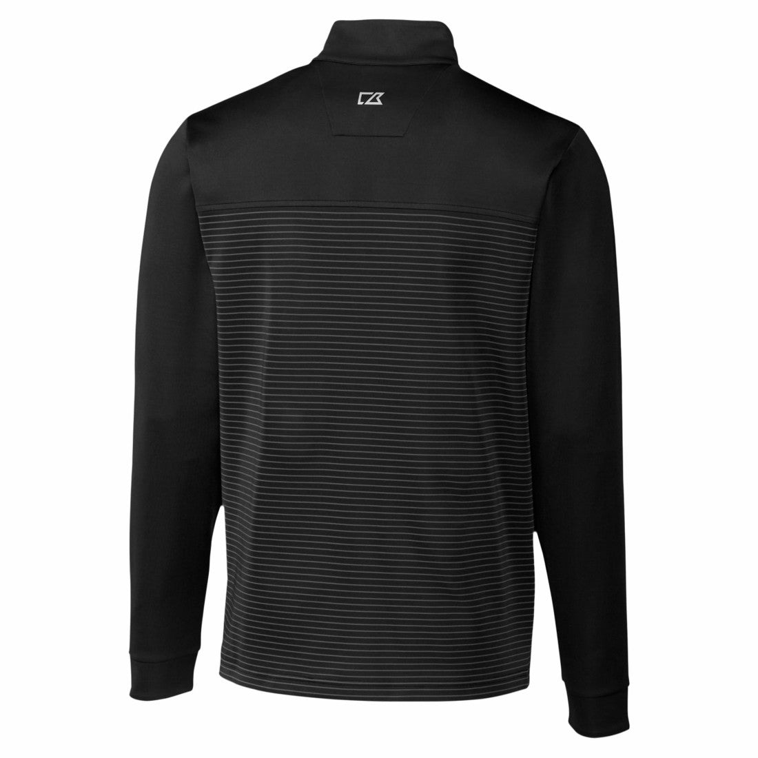 Detroit Lions Cutter & Buck Traverse Stripe Stretch DryTec Quarter-Zip Top Black