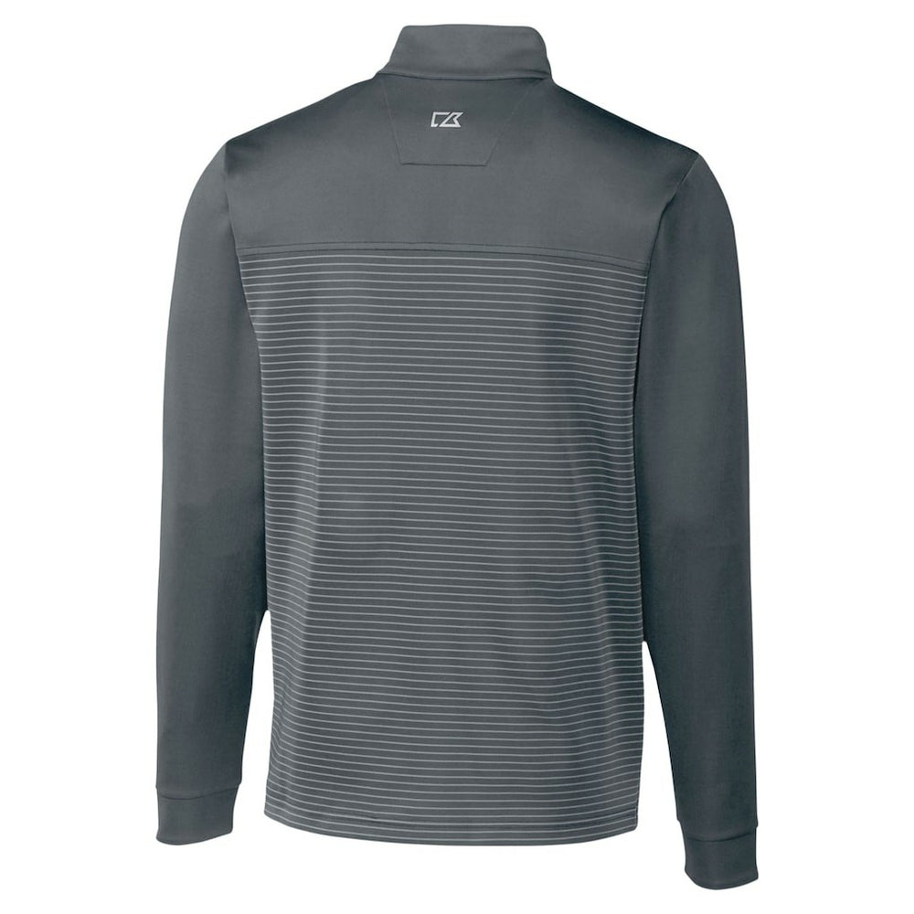 Minnesota Vikings Cutter & Buck Traverse Stripe Stretch DryTec Quarter-Zip Top Gray