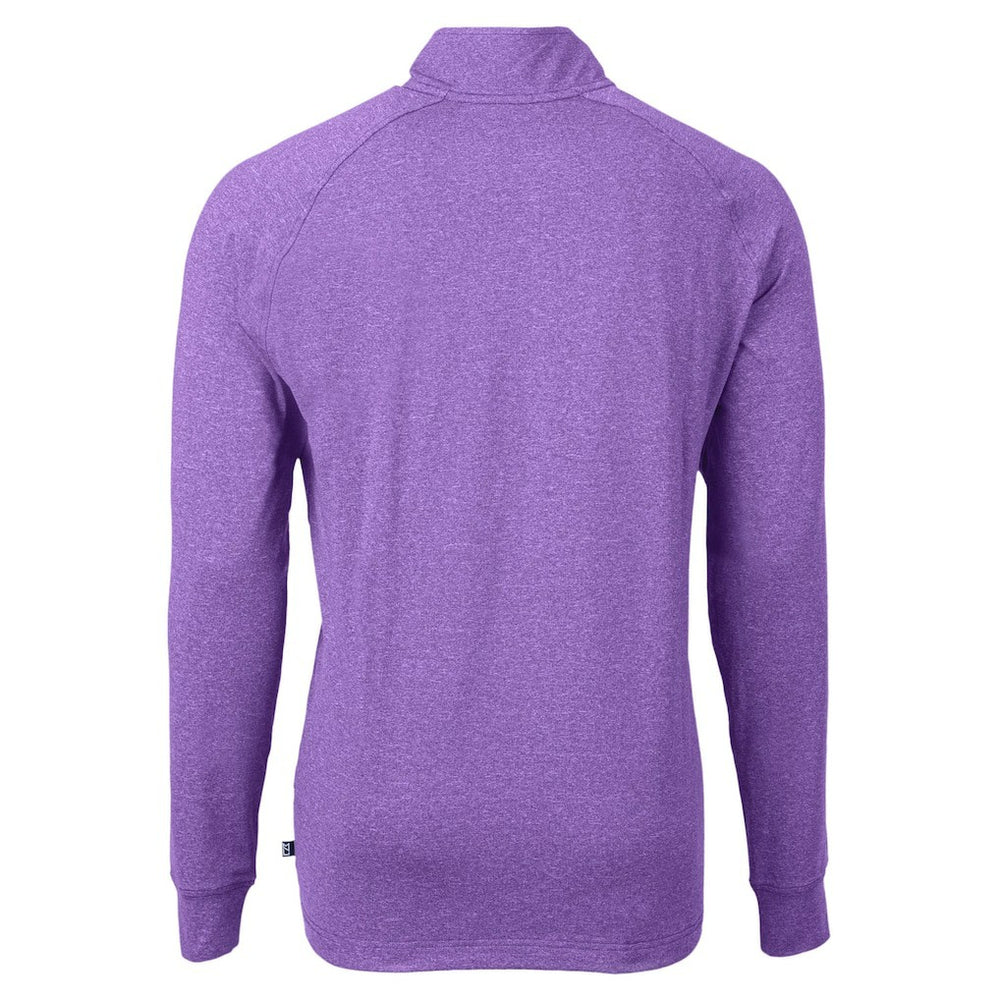 Baltimore Ravens Cutter & Buck Adapt Eco Raglan Quarter-Zip Jacket Heather Purple