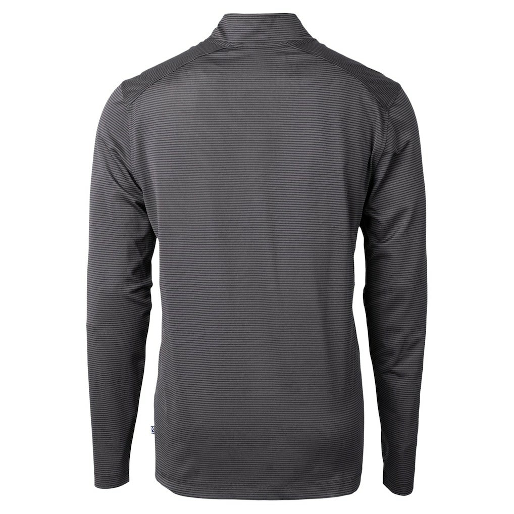 Baltimore Ravens Cutter & Buck Virtue Eco Pique Micro Stripe Quarter-Zip Jacket Black