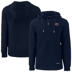 Chicago Bears Cutter & Buck Roam Eco Recycled Half-Zip Hoodie Navy