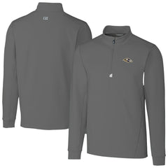 Baltimore Ravens Cutter & Buck Big & Tall Traverse Eco Tri-Blend DryTec Quarter-Zip Jacket Gray