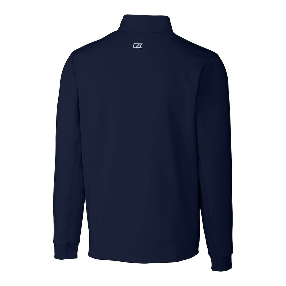 Miami Dolphins Cutter & Buck Big & Tall Traverse Eco Tri-Blend DryTec Quarter-Zip Jacket Navy