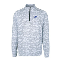 Buffalo Bills Cutter & Buck Big & Tall Traverse Eco Camo Tri-Blend DryTec Quarter-Zip Jacket Charcoal