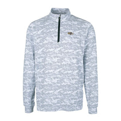 Baltimore Ravens Cutter & Buck Big & Tall Traverse Eco Camo Tri-Blend DryTec Quarter-Zip Jacket Charcoal