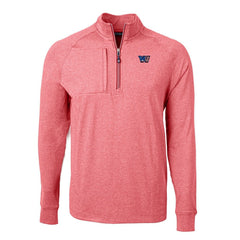 Washington Commanders Cutter & Buck Big & Tall Adapt Eco Raglan Quarter-Zip Jacket Heather Burgundy