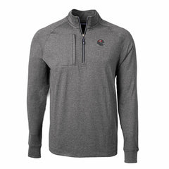Tampa Bay Buccaneers Cutter & Buck Big & Tall Adapt Eco Raglan Quarter-Zip Jacket Heather Black
