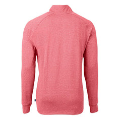 Buffalo Bills Cutter & Buck Big & Tall Adapt Eco Raglan Quarter-Zip Jacket Heather Red