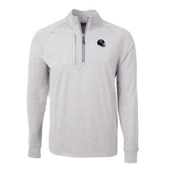 Chicago Bears Cutter & Buck Big & Tall Adapt Eco Raglan Quarter-Zip Jacket Heather Gray
