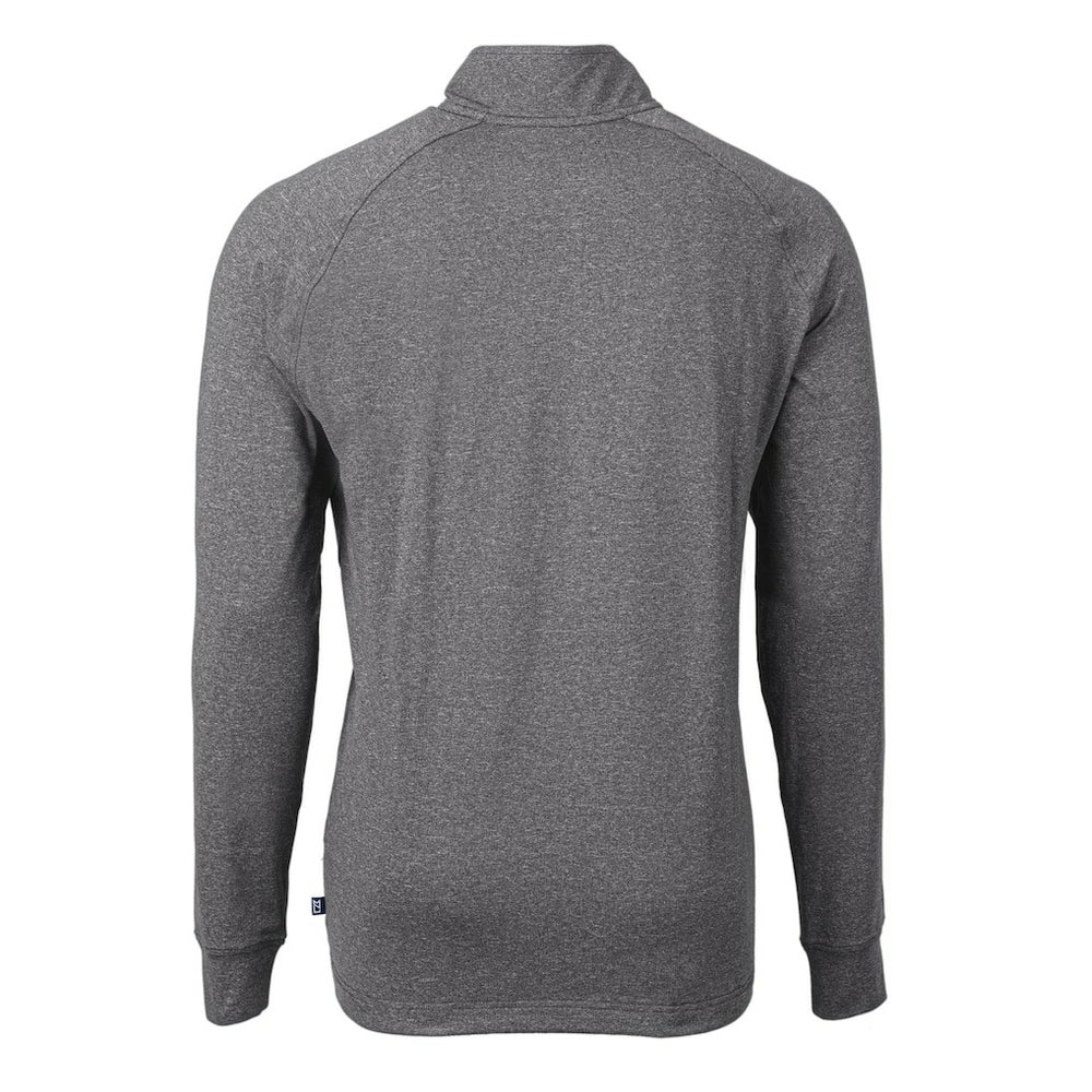 Arizona Cardinals Cutter & Buck Big & Tall Adapt Eco Raglan Quarter-Zip Jacket Heather Black