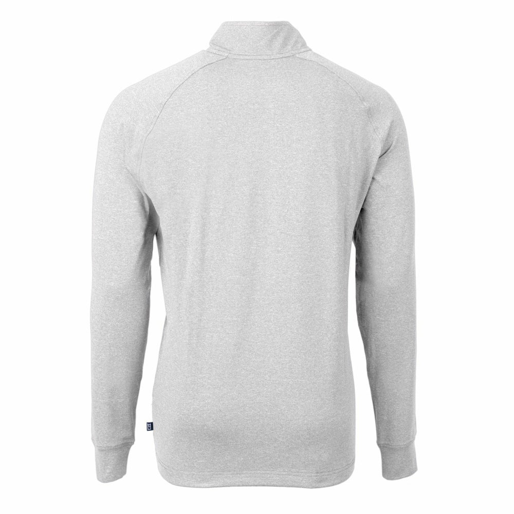 Tampa Bay Buccaneers Cutter & Buck Big & Tall Adapt Eco Raglan Quarter-Zip Jacket Heather Gray