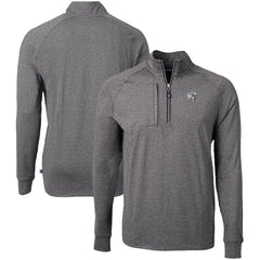 Indianapolis Colts Cutter & Buck Big & Tall Adapt Eco Raglan Quarter-Zip Jacket Heather Black
