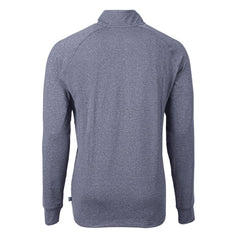 Chicago Bears Cutter & Buck Big & Tall Adapt Eco Raglan Quarter-Zip Jacket Heather Navy