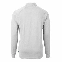 Detroit Lions Cutter & Buck Big & Tall Adapt Eco Raglan Quarter-Zip Jacket Heather Gray