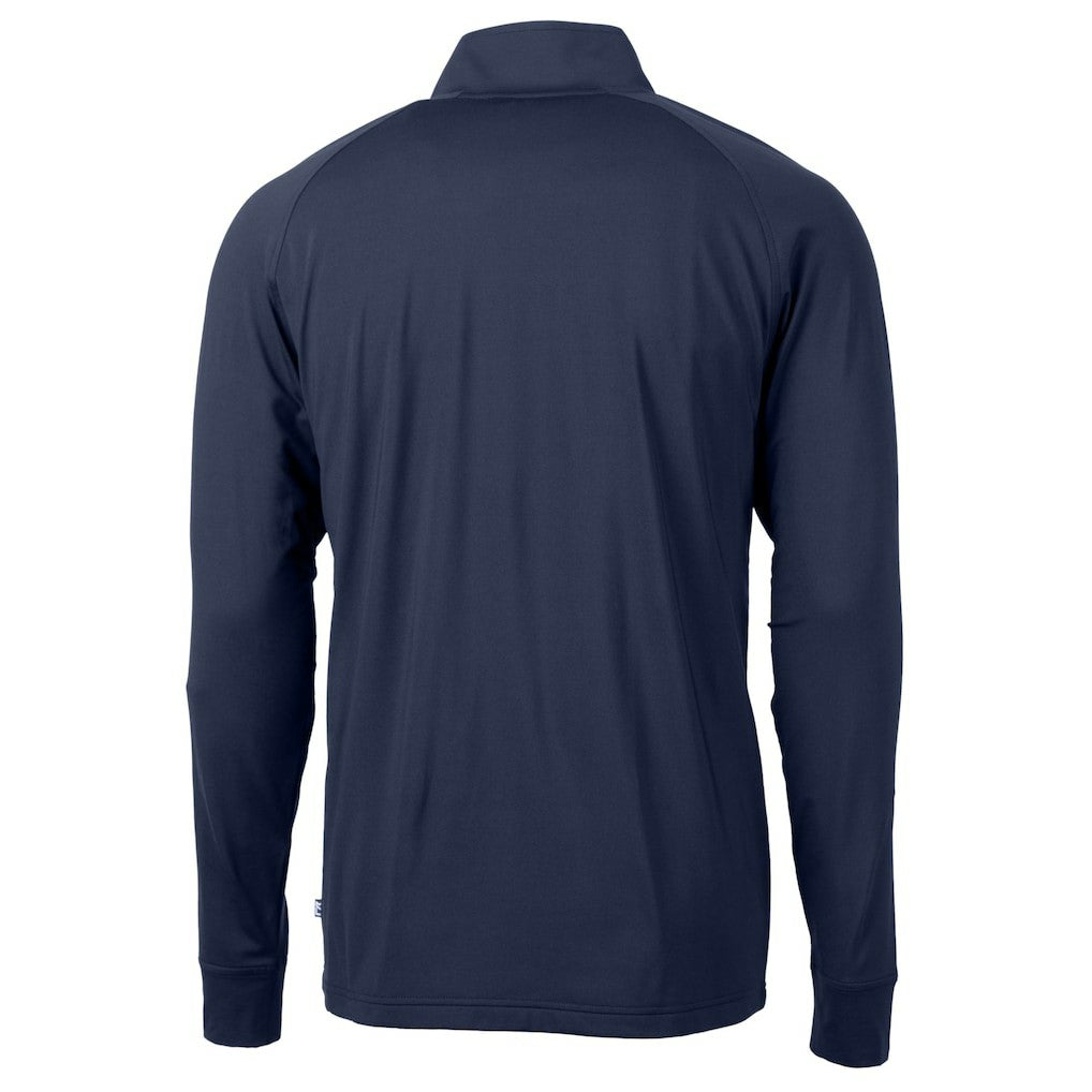 Washington Commanders Cutter & Buck Big & Tall Americana Adapt Eco DryTec Raglan Quarter-Zip Jacket Navy