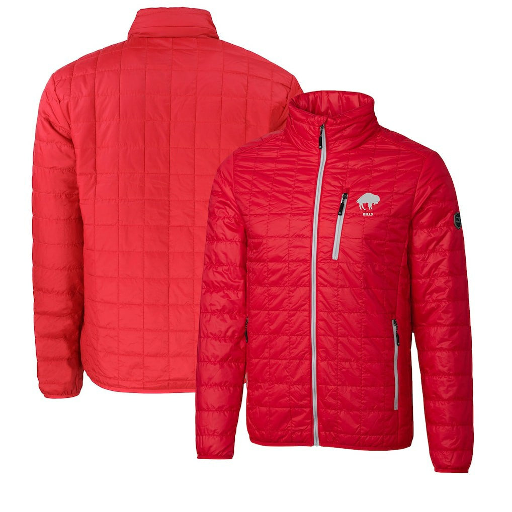 Buffalo Bills Cutter & Buck Big & Tall Rainier PrimaLoft Eco Insulated Full-Zip Puffer Jacket Red