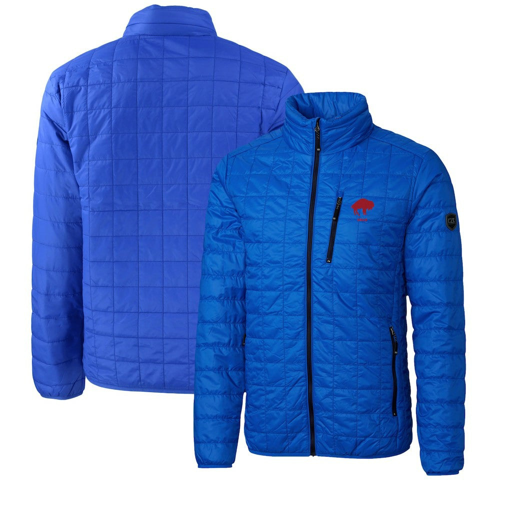 Buffalo Bills Cutter & Buck Big & Tall Rainier PrimaLoft Eco Insulated Full-Zip Puffer Jacket Royal