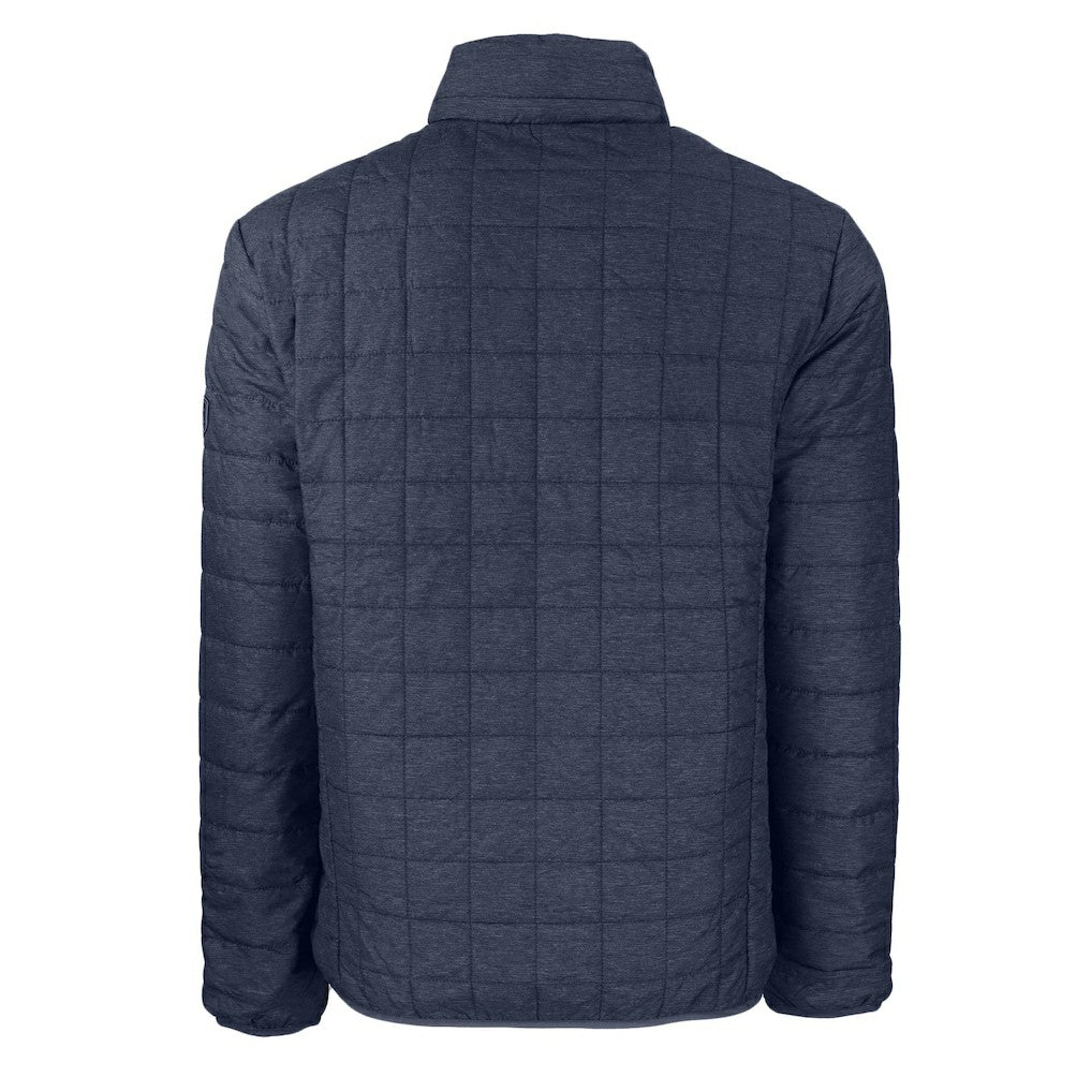 New England Patriots Cutter & Buck Big & Tall Rainier PrimaLoft Eco Insulated Full-Zip Hoodie Puffer Jacket Navy