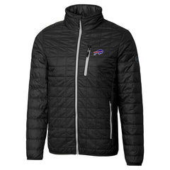 Buffalo Bills Cutter & Buck Big & Tall Rainier PrimaLoft Eco Insulated Full-Zip Hoodie Puffer Jacket Black