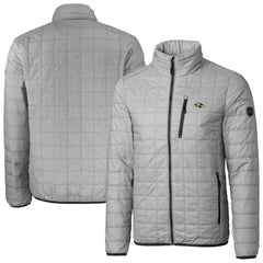 Baltimore Ravens Cutter & Buck Big & Tall Rainier PrimaLoft Eco Insulated Full-Zip Hoodie Puffer Jacket Gray