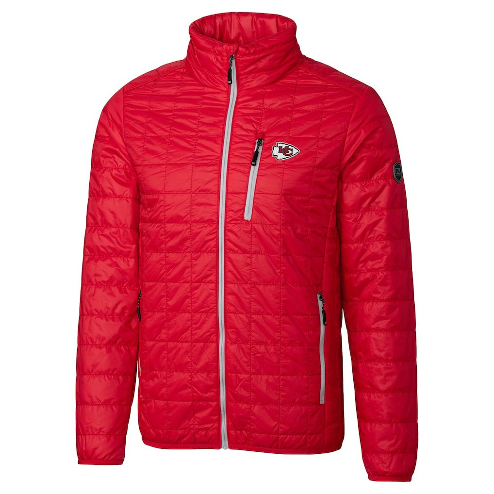 Kansas City Chiefs Cutter & Buck Big & Tall Rainier PrimaLoft Eco Insulated Full-Zip Hoodie Puffer Jacket Red