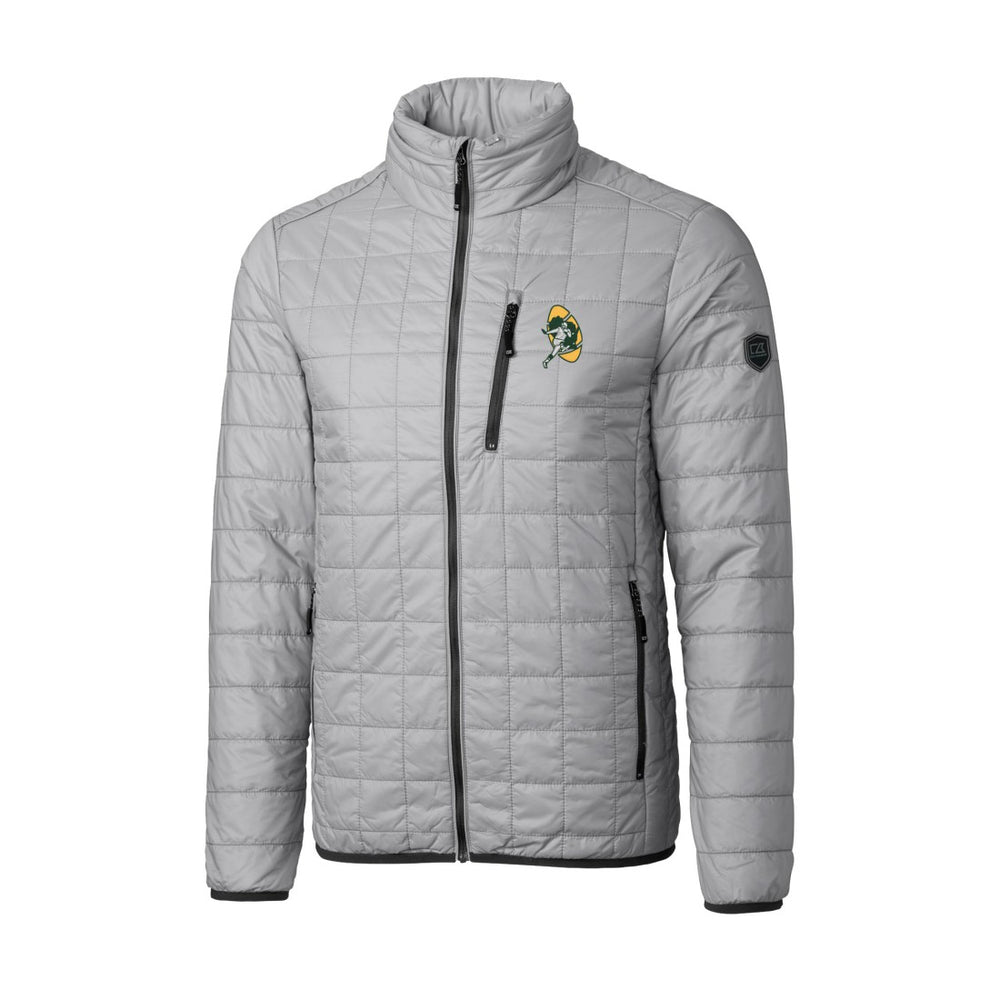 Green Bay Packers Cutter & Buck Big & Tall Rainier PrimaLoft Eco Insulated Full-Zip Puffer Jacket Gray