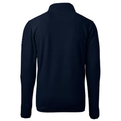 Washington Commanders Cutter & Buck Big & Tall Cascade Eco Fleece Quarter-Zip Jacket Navy