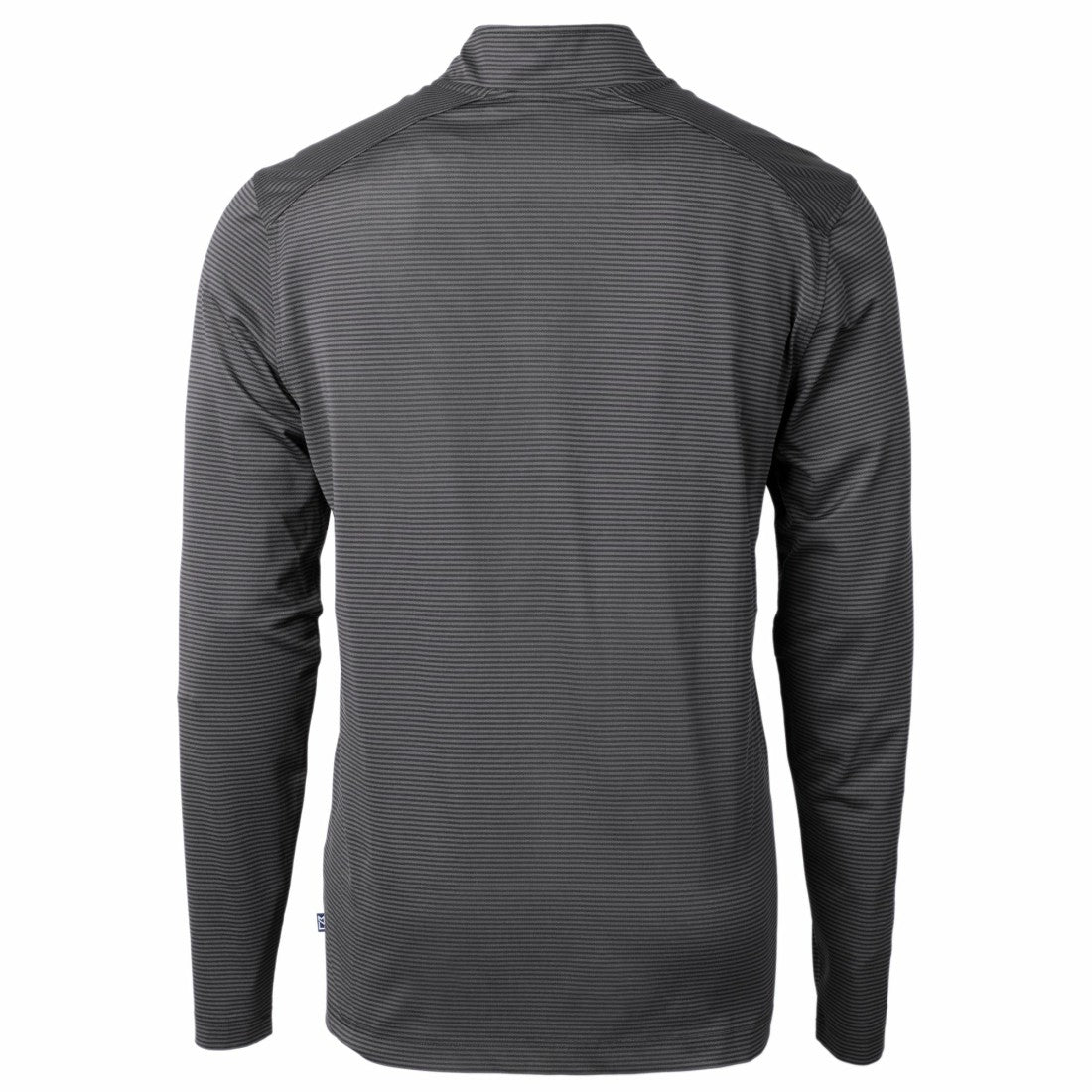 Detroit Lions Cutter & Buck Big & Tall Virtue Eco Pique Micro Stripe Tri-Blend Quarter-Zip Jacket Black