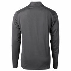 Detroit Lions Cutter & Buck Big & Tall Virtue Eco Pique Micro Stripe Tri-Blend Quarter-Zip Jacket Black