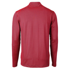Washington Commanders Cutter & Buck Big & Tall Americana Virtue Eco Pique Micro Stripe Tri-Blend Quarter-Zip Jacket Red