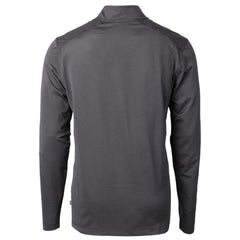 Pittsburgh Steelers Cutter & Buck Big & Tall Virtue Eco Pique Micro Stripe Tri-Blend Quarter-Zip Jacket Black