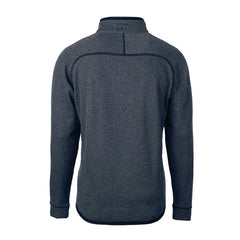 Miami Dolphins Cutter & Buck Big & Tall Mainsail Sweater-Knit Half-Zip Jacket Heather Navy