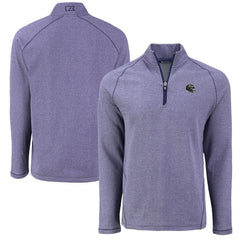 Baltimore Ravens Cutter & Buck Peshastin Eco Fleece Tri-Blend Raglan Recycled Quarter-Zip Jacket Heather Purple