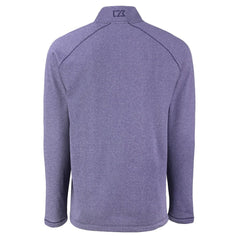 Baltimore Ravens Cutter & Buck Peshastin Eco Fleece Tri-Blend Raglan Recycled Quarter-Zip Jacket Heather Purple