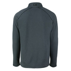 Carolina Panthers Cutter & Buck Peshastin Eco Fleece Tri-Blend Raglan Recycled Quarter-Zip Jacket Heather Black