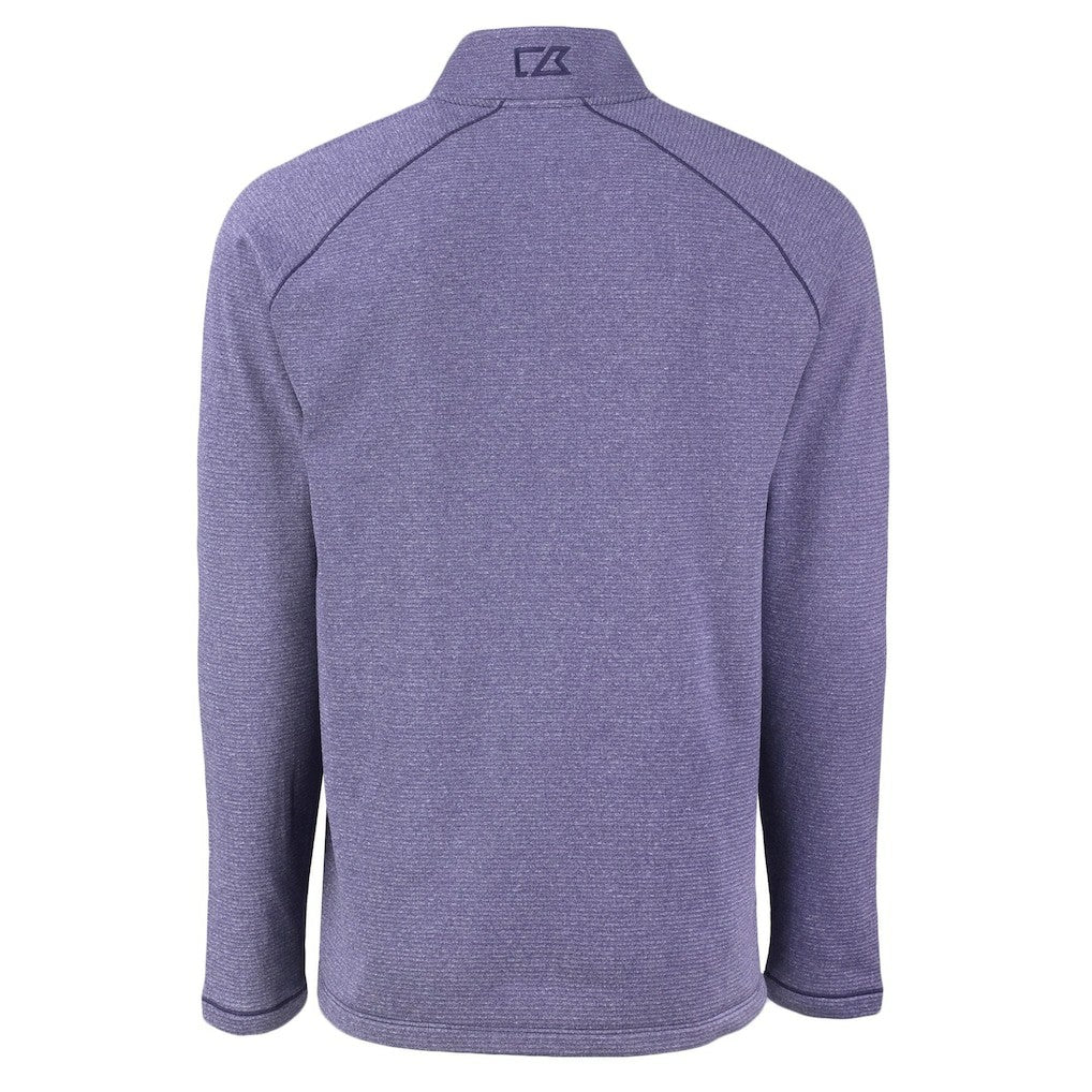 Baltimore Ravens Cutter & Buck Peshastin Eco Fleece Tri-Blend Raglan Recycled Quarter-Zip Jacket Heather Purple
