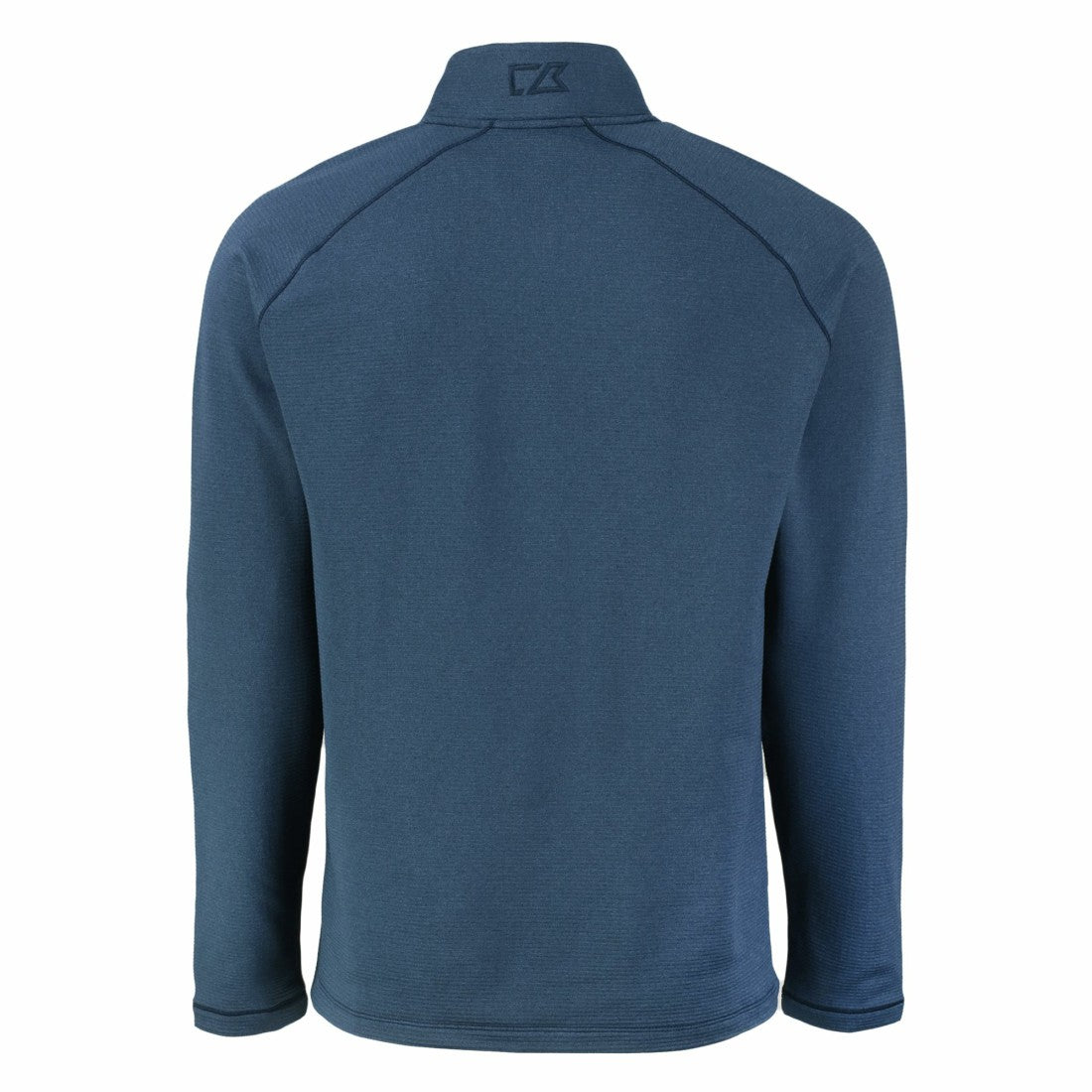 Detroit Lions Cutter & Buck Peshastin Eco Fleece Tri-Blend Raglan Recycled Quarter-Zip Jacket Heather Navy