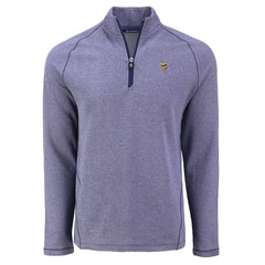 Minnesota Vikings Cutter & Buck Peshastin Eco Fleece Tri-Blend Raglan Recycled Quarter-Zip Jacket Heather Purple