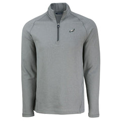 Philadelphia Eagles Cutter & Buck Peshastin Eco Fleece Tri-Blend Raglan Recycled Quarter-Zip Jacket Heather Gray