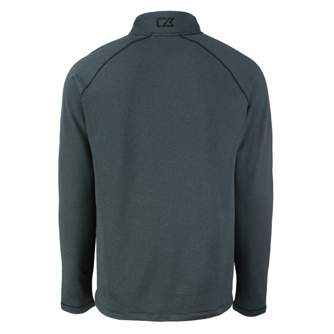 Tampa Bay Buccaneers Cutter & Buck Peshastin Eco Fleece Tri-Blend Raglan Recycled Quarter-Zip Jacket Heather Black