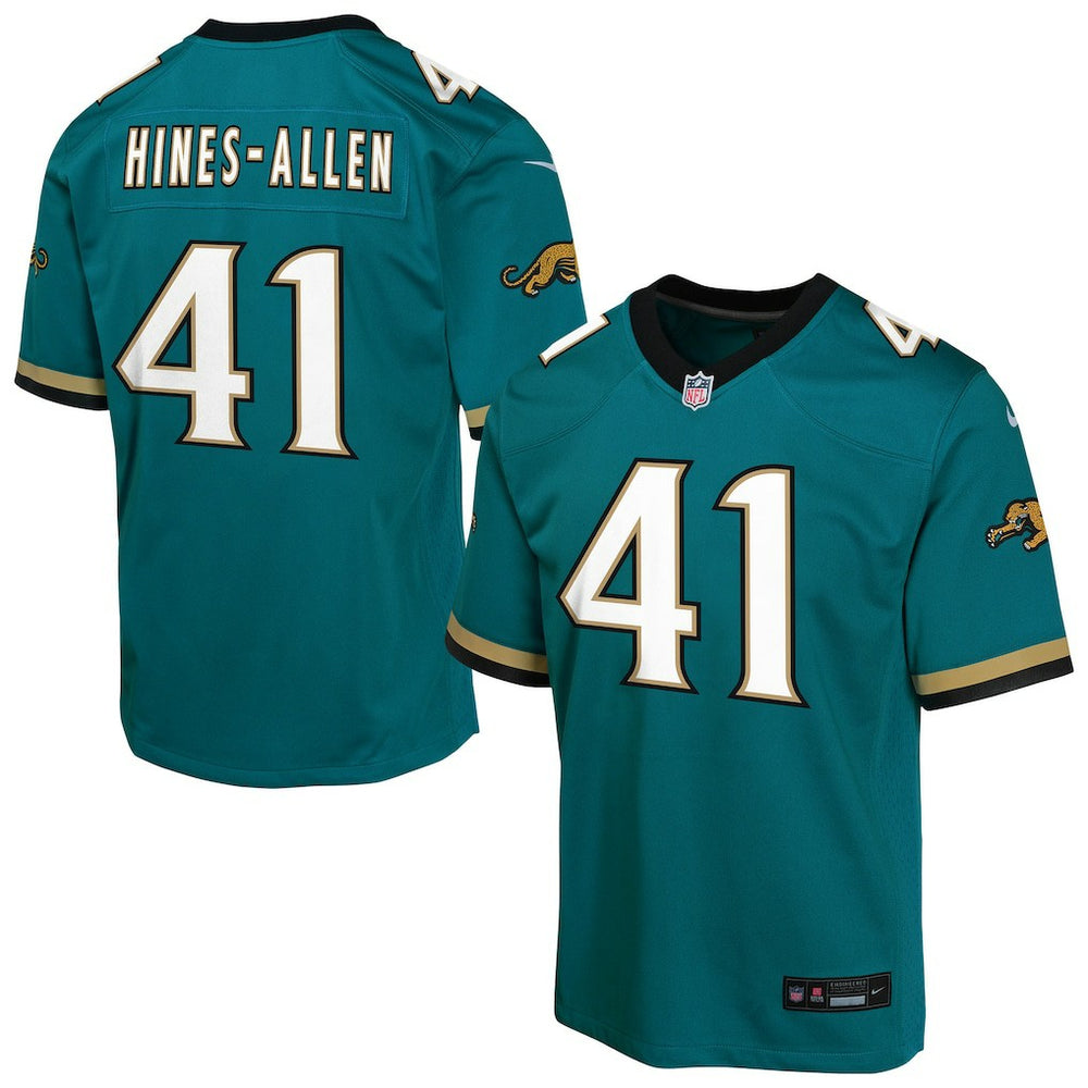 Nike Josh Hines-Allen Jacksonville Jaguars Youth Alternate 2 Prowler Throwback Game Jersey Teal