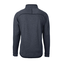 New York Giants Cutter & Buck Big & Tall Mainsail Sweater-Knit Raglan Half-Zip Jacket Heather Navy