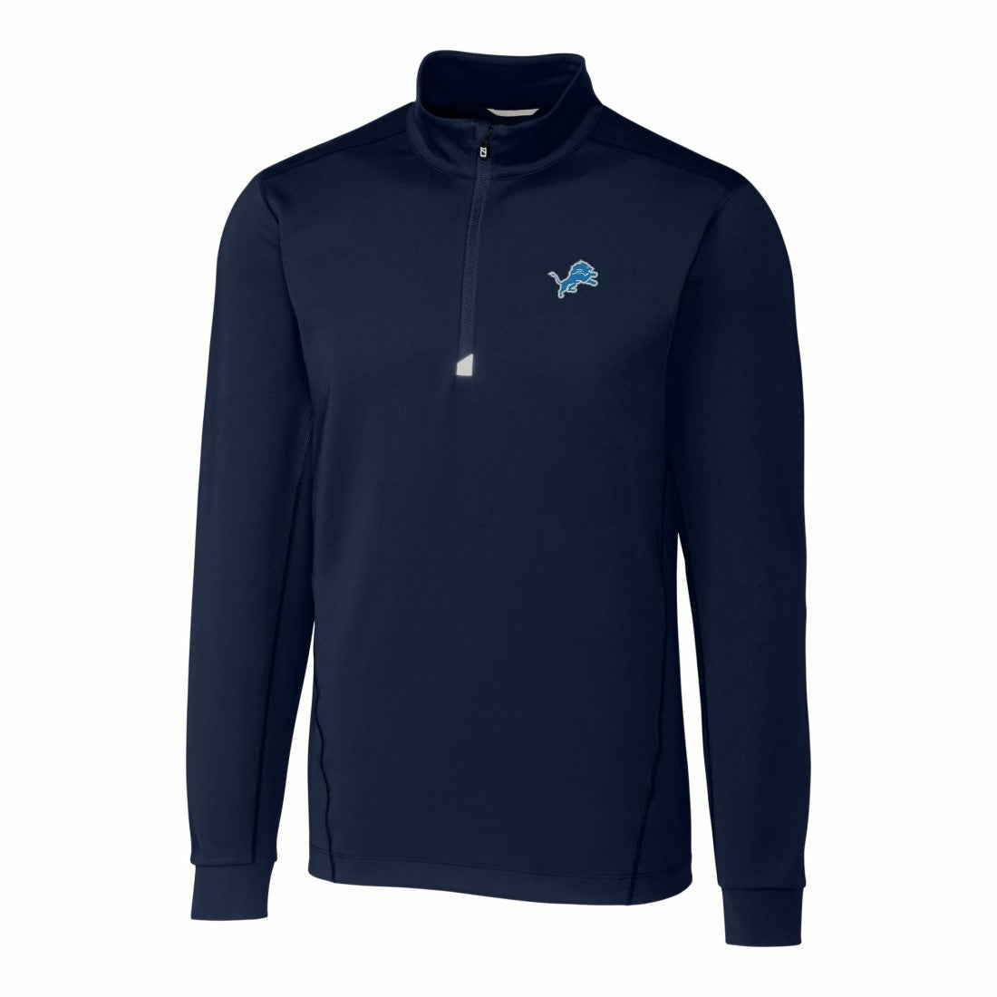 Detroit Lions Cutter & Buck Big & Tall Traverse Stretch Quarter-Zip Top Navy