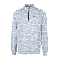 Cincinnati Bengals Cutter & Buck Big & Tall Traverse Eco Camo Tri-Blend DryTec Quarter-Zip Jacket Charcoal