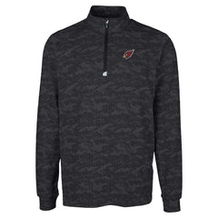 Arizona Cardinals Cutter & Buck Big & Tall Traverse Eco Camo Tri-Blend DryTec Quarter-Zip Jacket Black