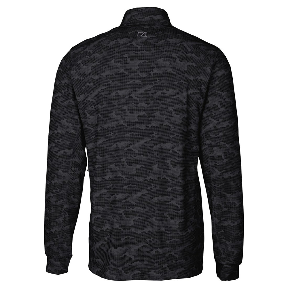 Tampa Bay Buccaneers Cutter & Buck Big & Tall Traverse Eco Camo Tri-Blend DryTec Quarter-Zip Jacket Black
