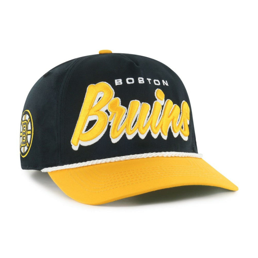 Boston Bruins '47 Dropshadow Rope Hitch Adjustable Hat - Black/Gold - NHL 202096284