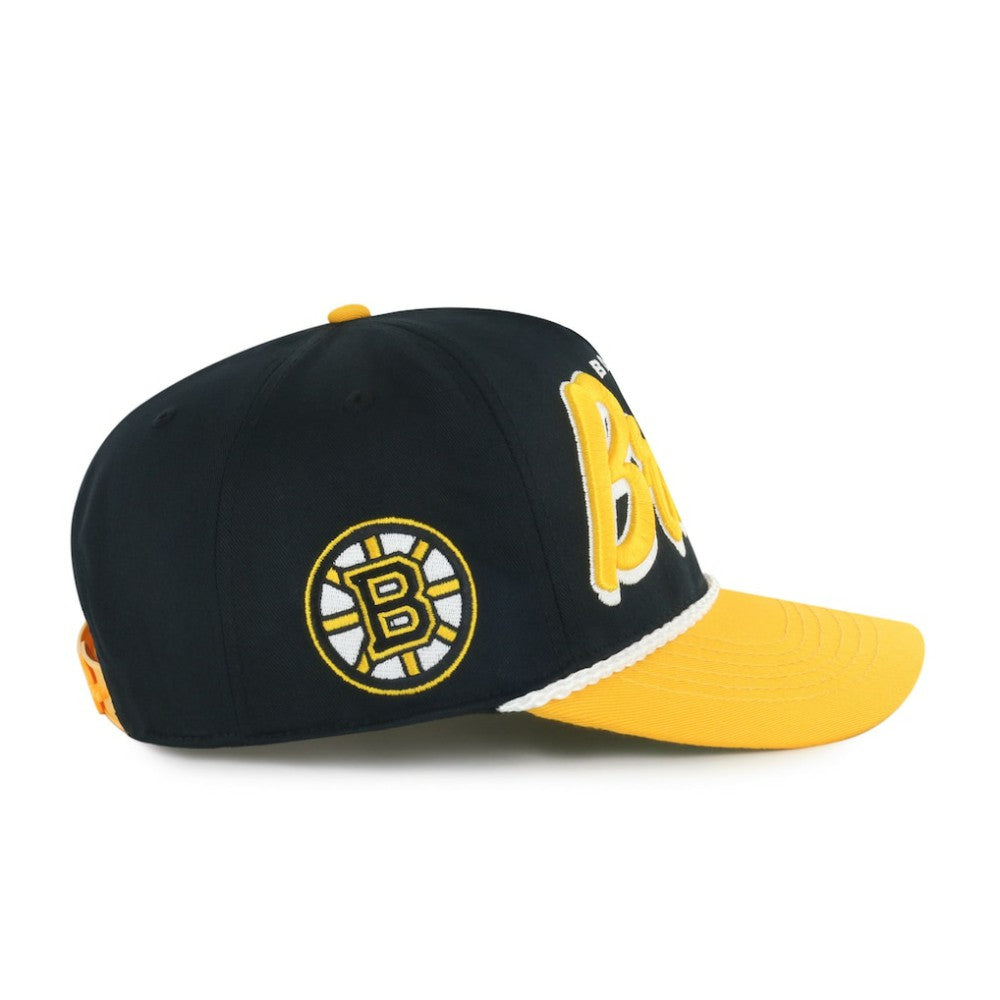 Boston Bruins '47 Dropshadow Rope Hitch Adjustable Hat - Black/Gold - NHL 202096284